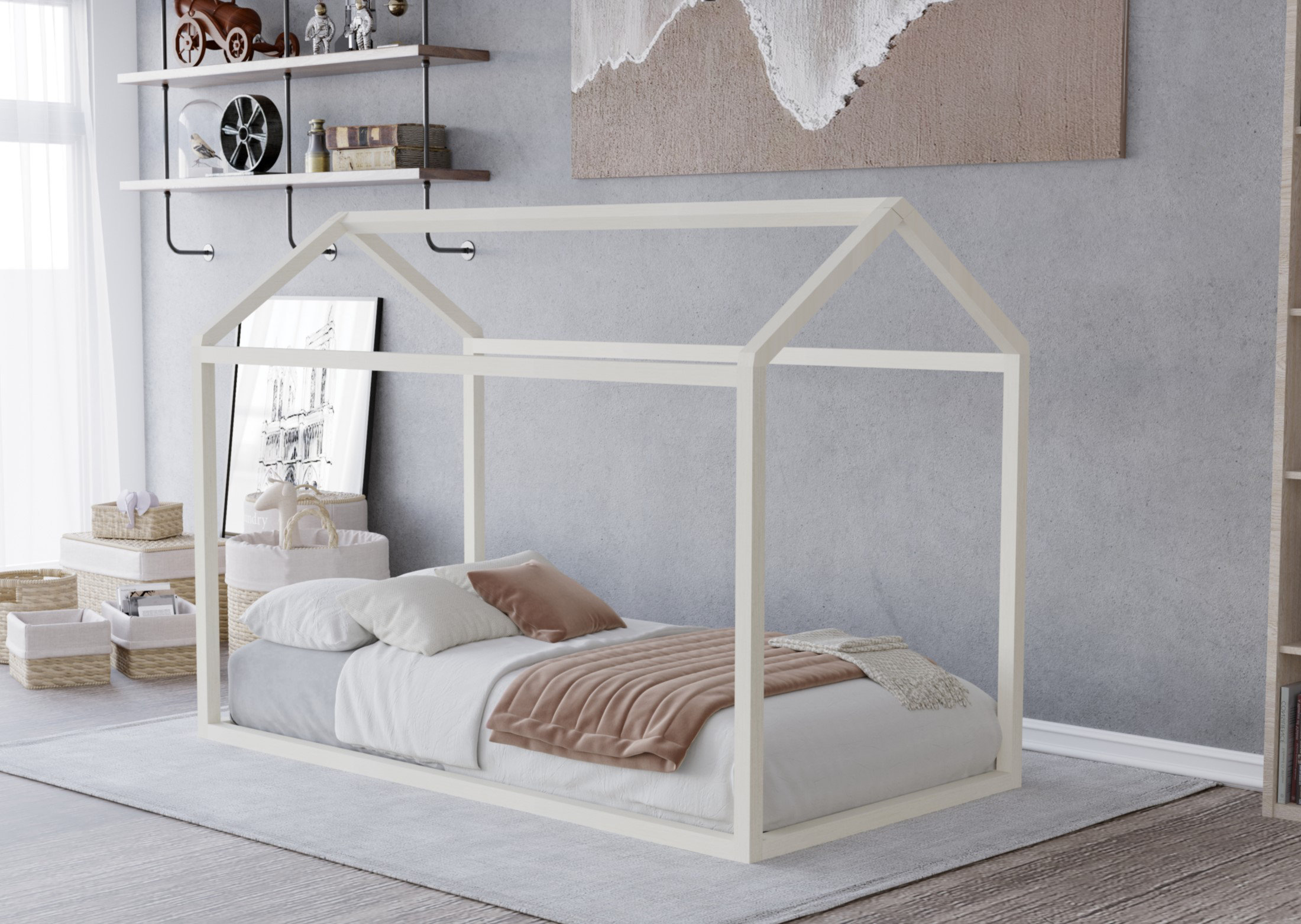 Wayfair twin canopy bed discount